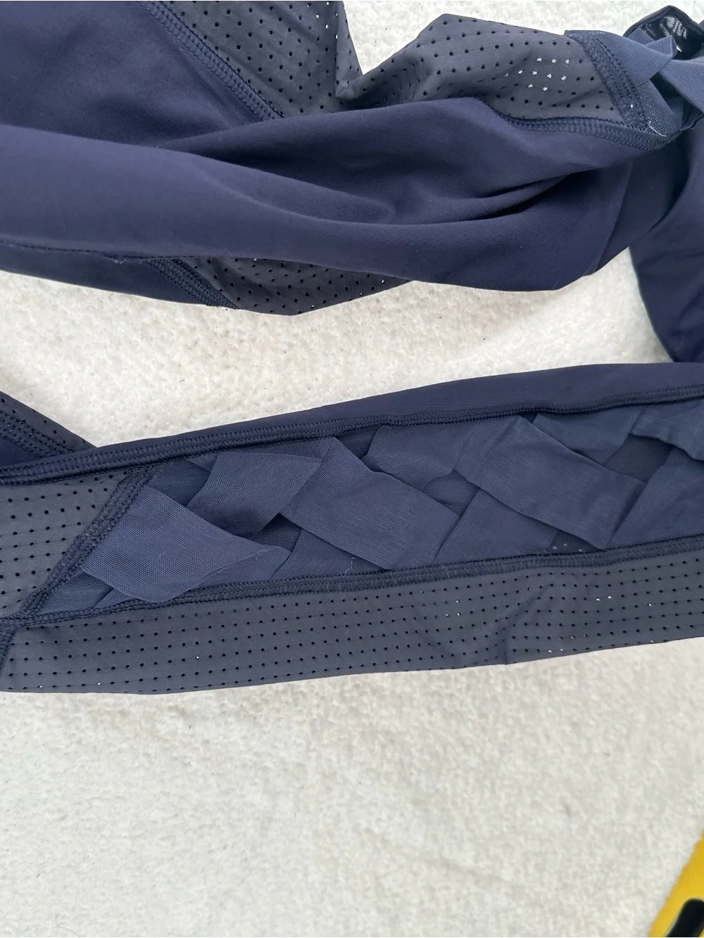 Lululemon Camo Style Capri Leggings in Navy